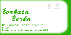 borbala berka business card